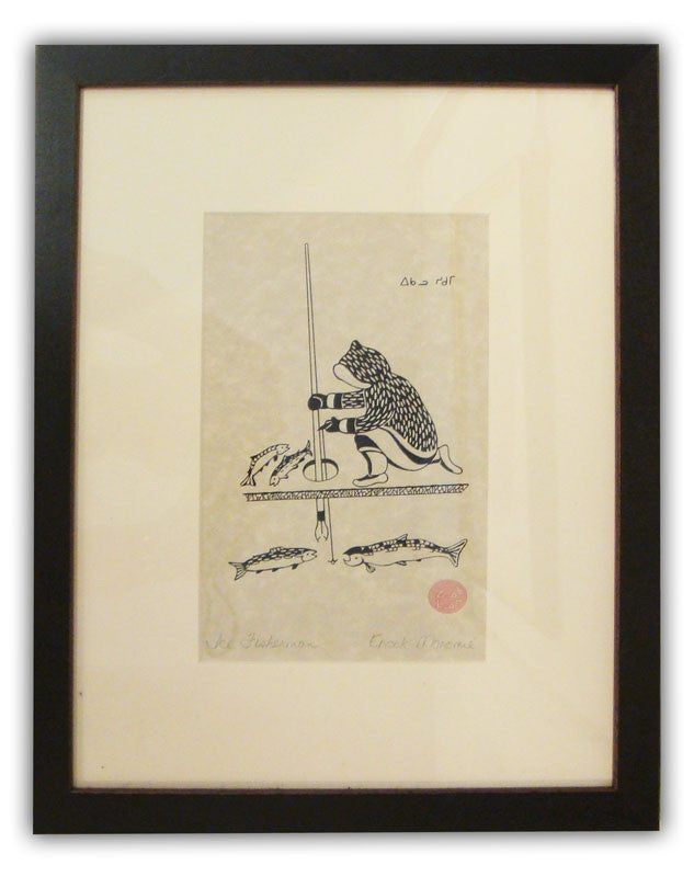 Ice fisherman by Enook Manomie