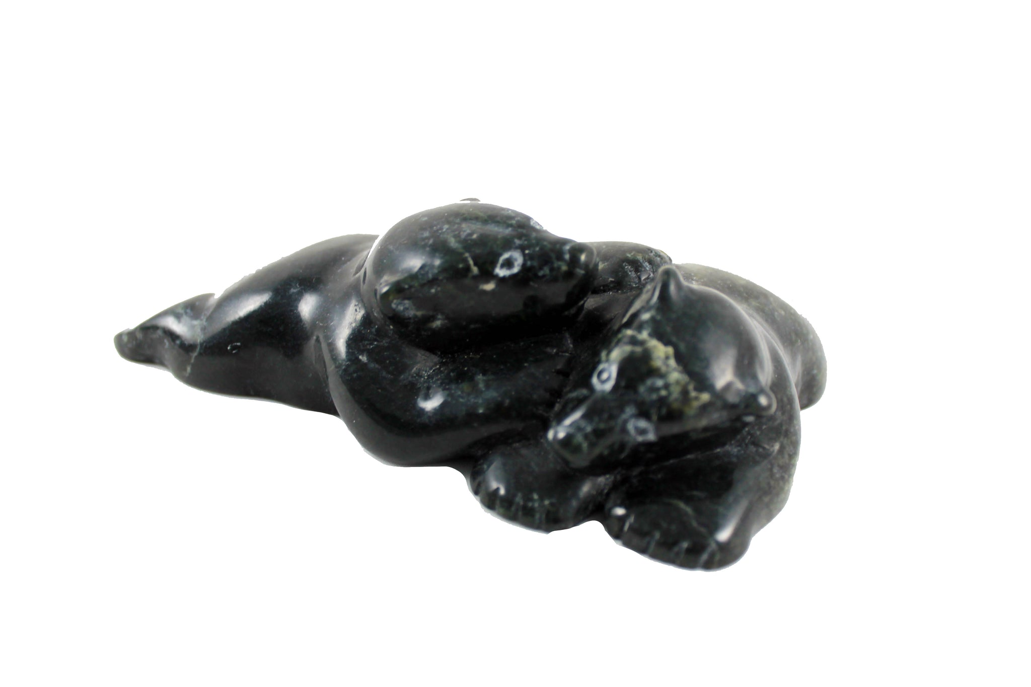 Bear cubs playing by Markoosie Papigatok