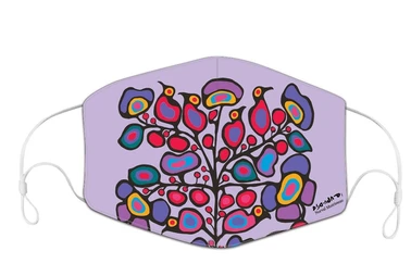 Masque facial réutilisable Norval Morrisseau Woodland Floral (paquet de 3 masques)