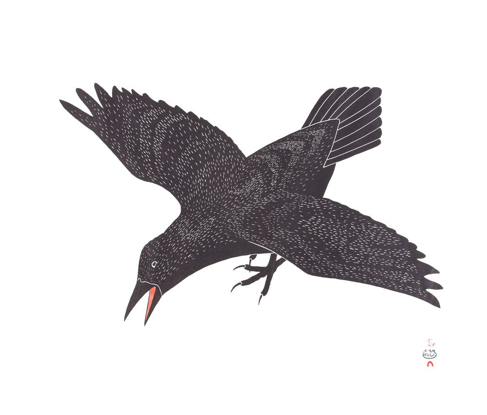 Raven’s Alarm by Kananginak Pootoogook