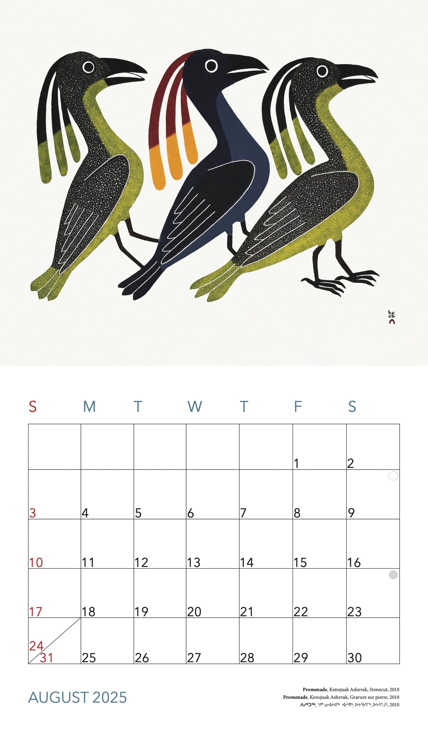 Cape Dorset 2025 Calendar