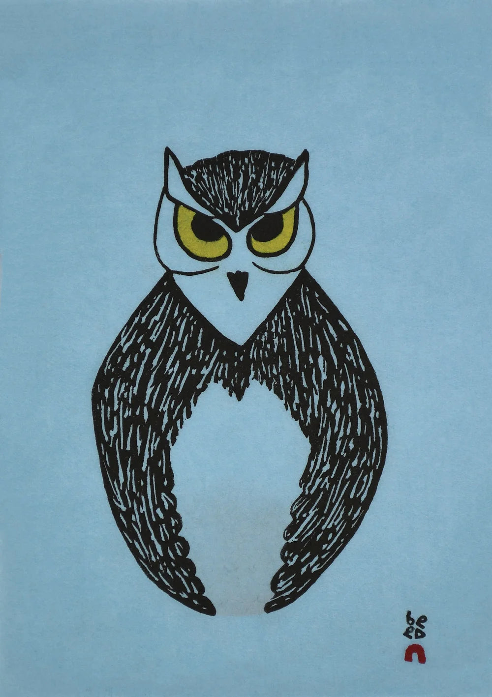 Focus by ASHLEY QAVAVAU From the cape dorset 2026 inuit art print collection 