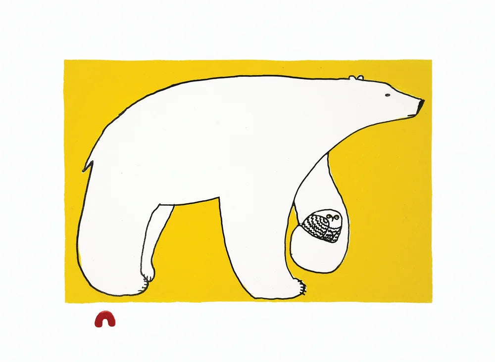 Guardian by NINGIUKULU TEEVEE From the cape dorset inuit art print collection 2026
