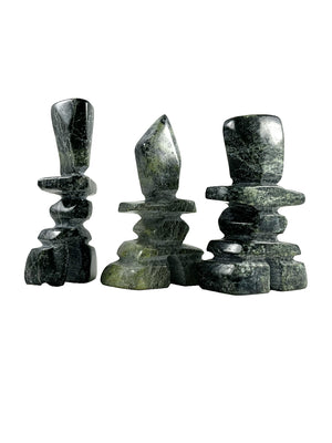 Small Inukshuks (3) by Matt Oshutsiaq