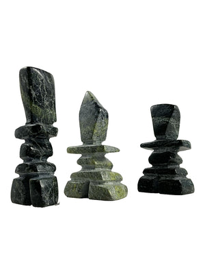 Small Inukshuks (3) by Matt Oshutsiaq