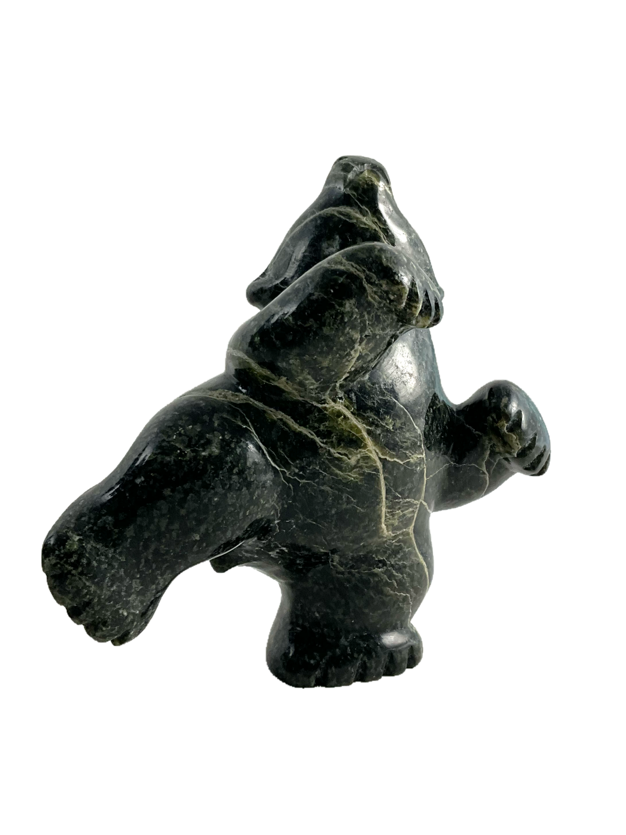 Dancing bear by Markoosie Papigatok