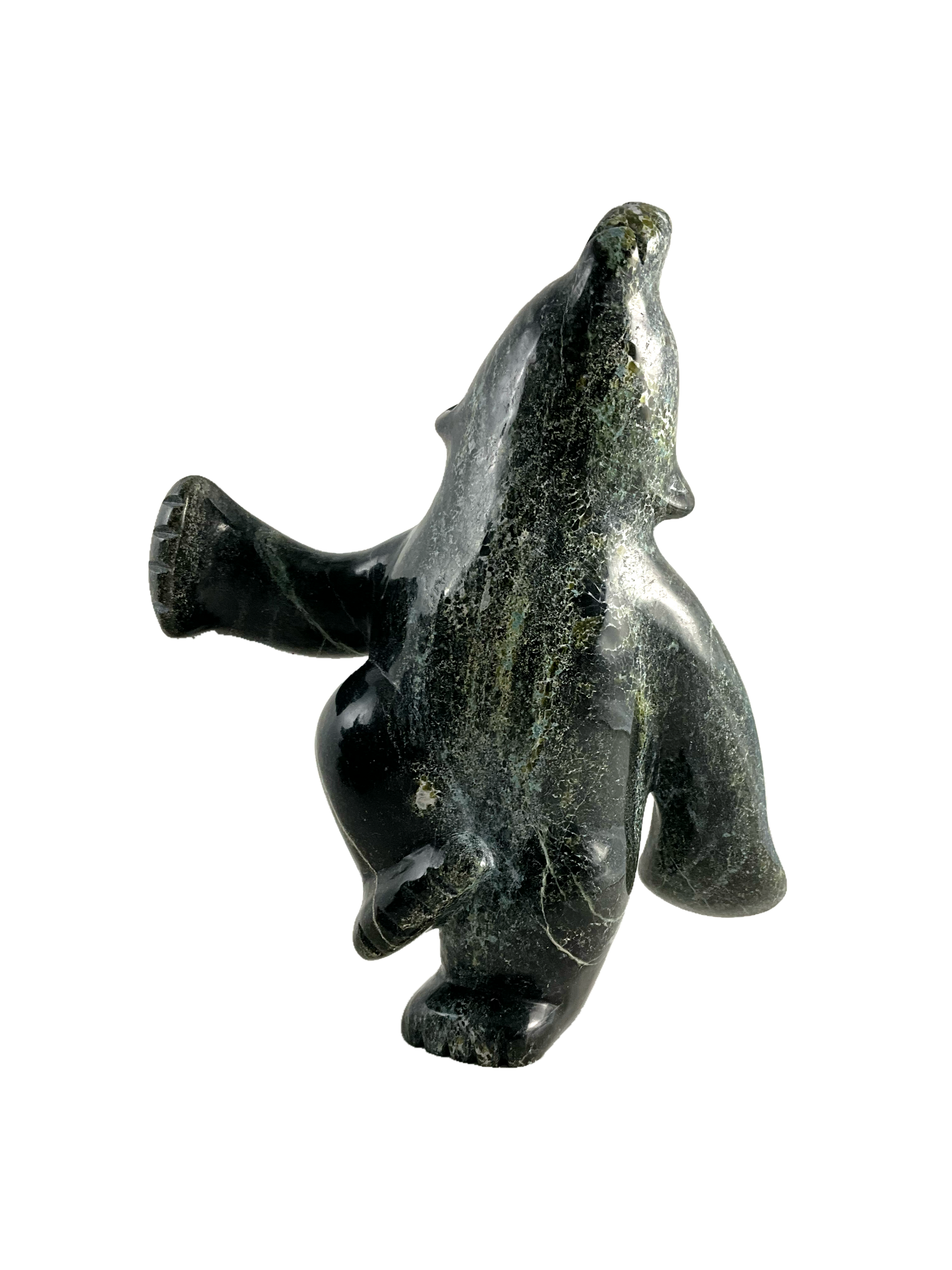 Dancing bear by Markoosie Papigatok