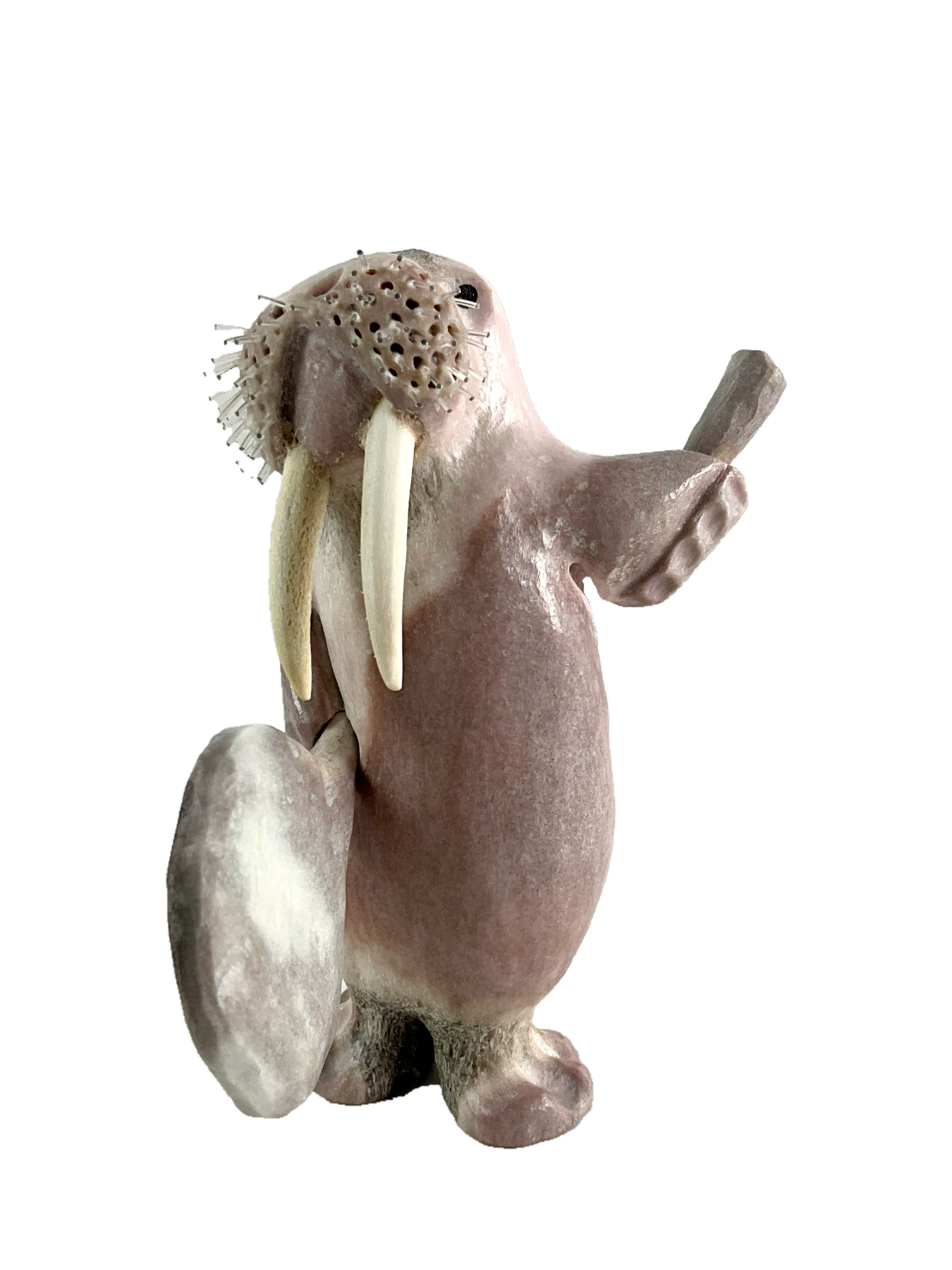 Drumming Walrus by Billy Kinuilisie