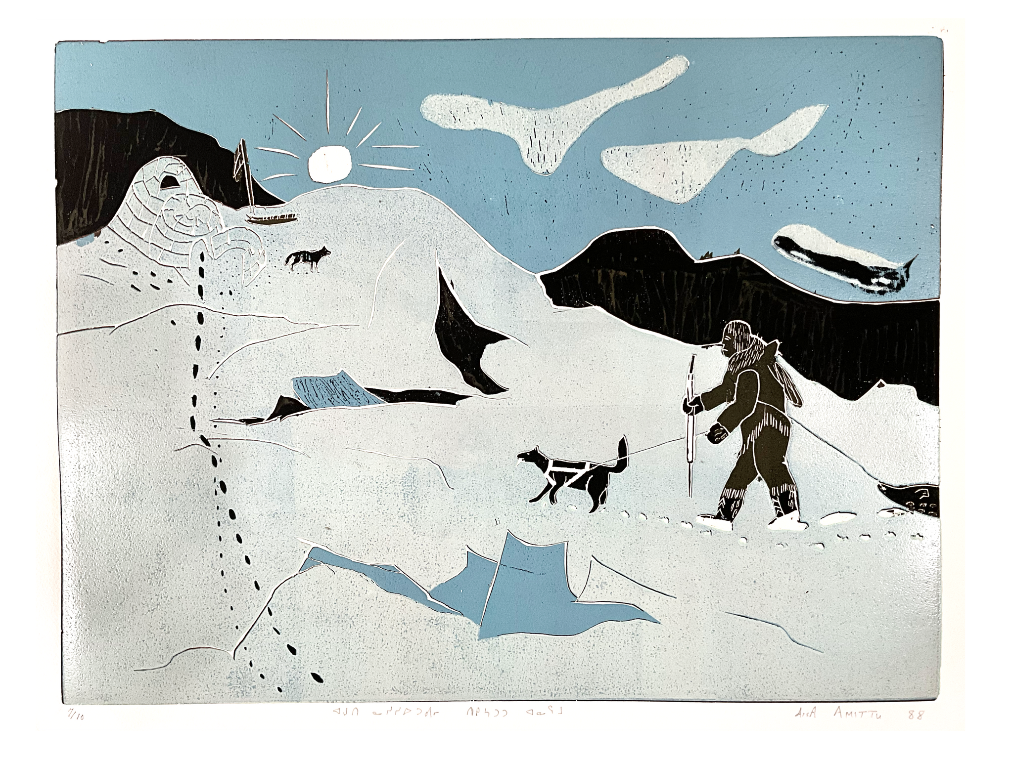 Man in Bird by Enook Manomie - inuitartzone.com Man in Bird by Enook Manomie - inuitartzone.com