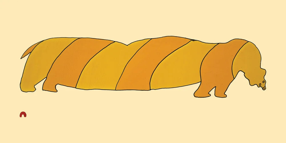 Long Bear by SAIMAIYU AKESUK from the cape dorset 2026 inuit art print collection 