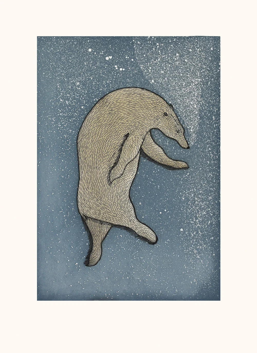 Plunging Bear QUVIANAQTUK PUDLAT from the cape dorset inuit art print collection 2026