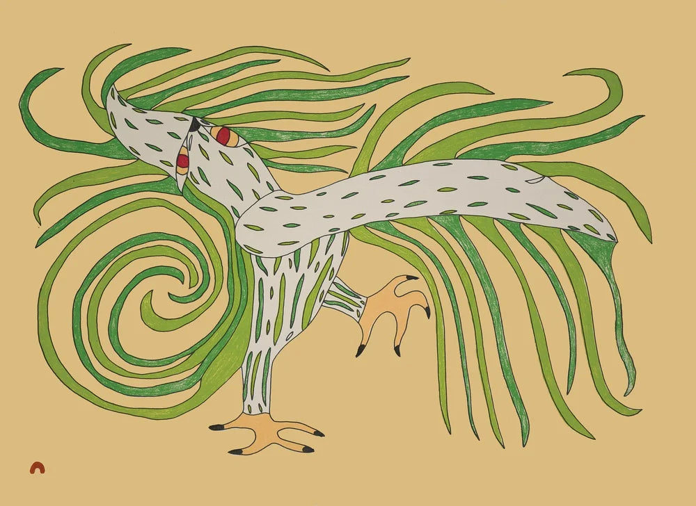 Spiritual Owl by OOLOOSIE SAILA From the cape dorset print collection 2026 
