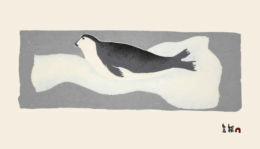 Tirillu (Young Bearded Seal) by ASHLEY QAVAVAU  From the inuit art print collection 2026