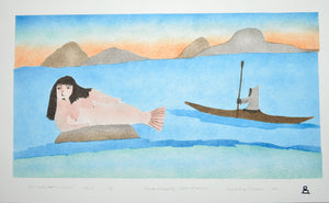 Seal Hunter Saw a Mermaid by Elisapee Ishulutaq inuit art