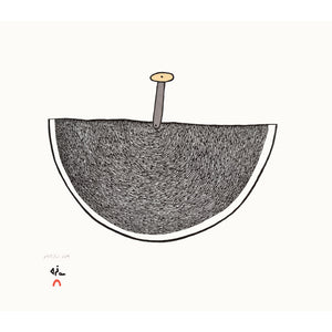 Magic Ulu, Ningeokuluk Teevee, Cape Dorset, Inuit art, Art inuit, Eskimo art, gravures inuit, inuit print, eskimo print, 2016, print, collection