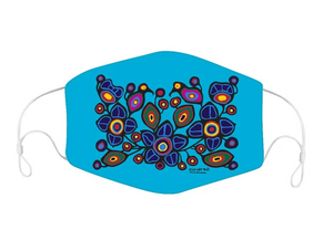 Masque facial réutilisable Fleurs et oiseaux Norval Morrisseau