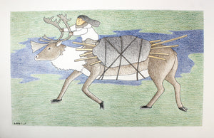 Riding Caribou by Qavavau Manumie