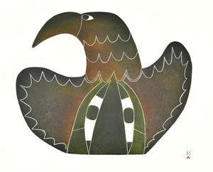 Noctural Presence by Pudlo Pudlat inuit art