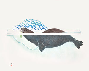 Morse dans la glace sous pression par Kananginak Pootoogook