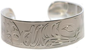 BRACELET EN ARGENT 3/4" - AIGLE GRENOUILLE PAR TERRY STARR 