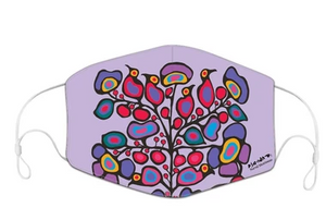 Masque facial réutilisable Norval Morrisseau Woodland Floral (paquet de 3 masques)