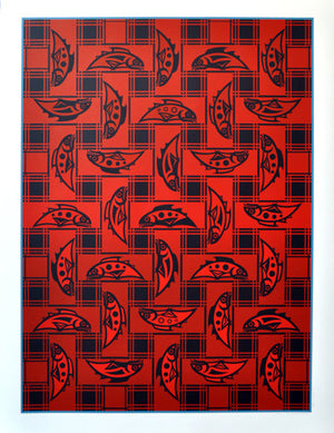 Salmon Blanket Design (Signature Print) by Susan Point
